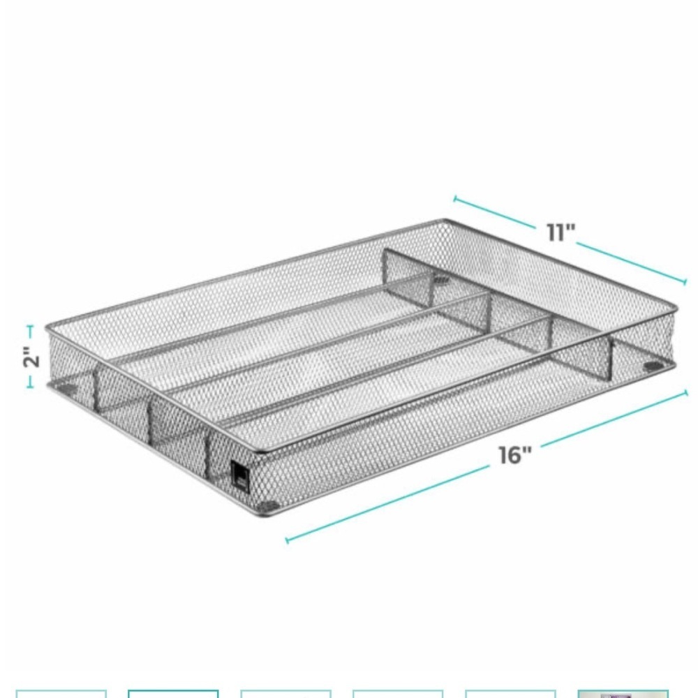 🆕 Mindspace 5 Compartment Cutlery Tray Silver - Picture 2 of 6